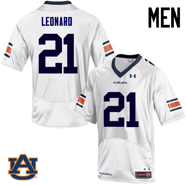 Men Auburn Tigers #21 Traivon Leonard College Football Jerseys Sale-White